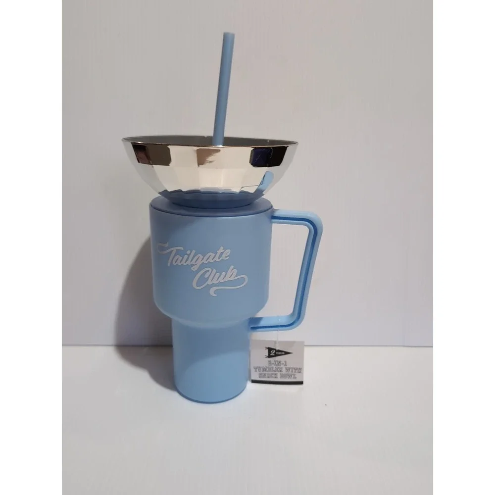2024 Target Bullseye 2in1 Blue Tumbler w/Snack Bowl 31.55oz